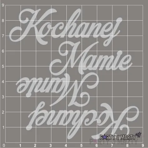 scrapki beermata napis kochanej mamie 81x44 mm 2 szt