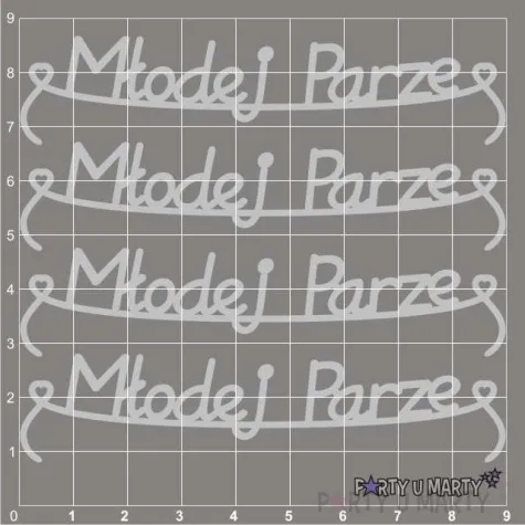 scrapki beermata napis linka mlodej parze 90x20 mm 4 szt