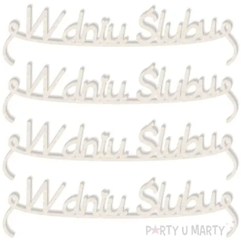 scrapki beermata napis linka w dniu slubu 89x22 mm 4 szt