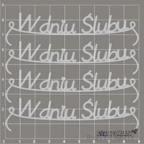 scrapki beermata napis linka w dniu slubu 89x22 mm 4 szt