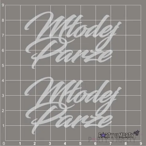 scrapki beermata napis mlodej parze 64x38 mm 2 szt