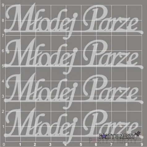 scrapki beermata napis mlodej parze 92x24 mm 4 szt
