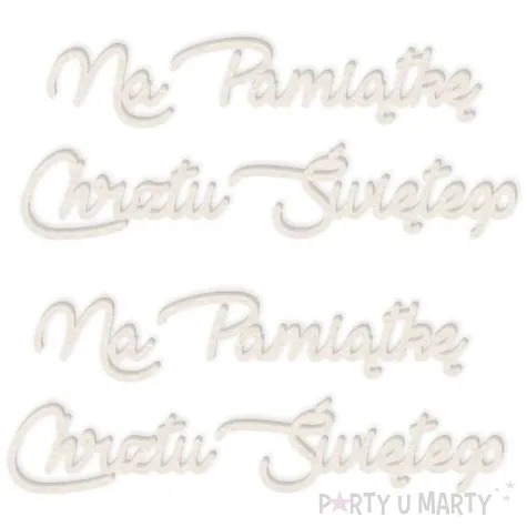 scrapki beermata napis na pamiatke chrztu swietego 102x41 mm 2 szt