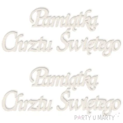 scrapki beermata napis pamiatka chrztu swietego 103x41 mm 2 szt