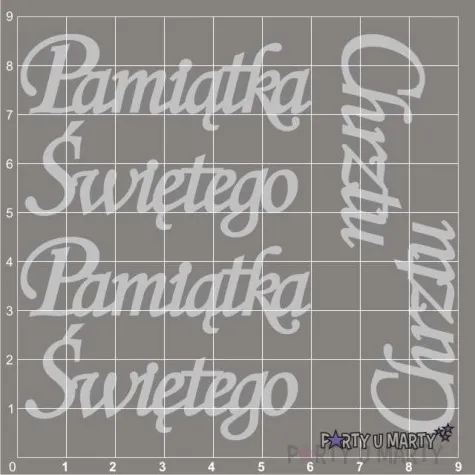 scrapki beermata napis pamiatka chrztu swietego 103x41 mm 2 szt