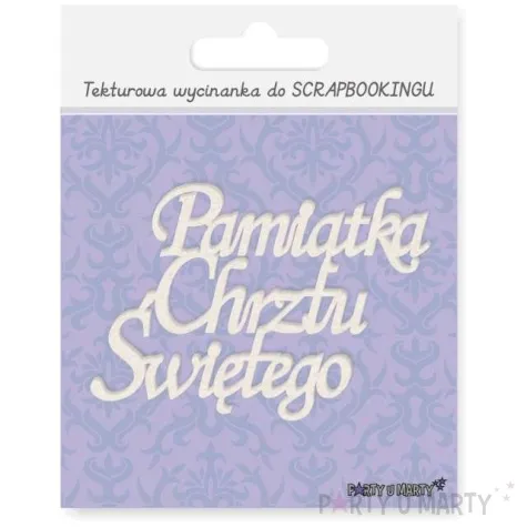 scrapki beermata napis pamiatka chrztu swietego 85x59 mm