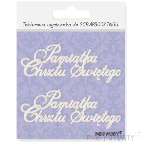 scrapki beermata napis pamiatka chrztu swietego 92x36 mm
