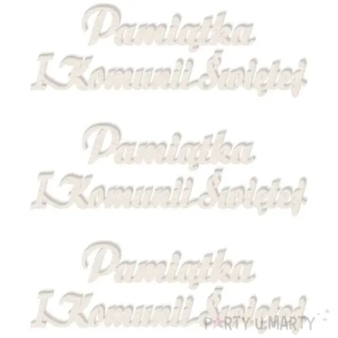 scrapki beermata napis pamiatka i komunii swietej 90x29 mm 3 szt