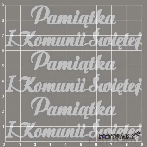 scrapki beermata napis pamiatka i komunii swietej 90x29 mm 3 szt