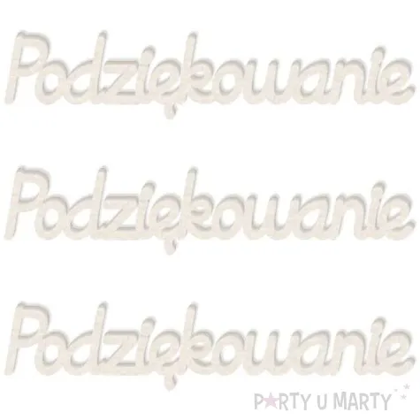 scrapki beermata napis podziekowanie 90x18 mm 3 szt