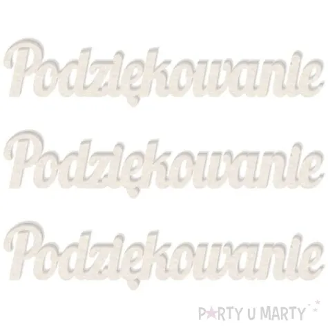 scrapki beermata napis podziekowanie 90x18 mm 3 szt