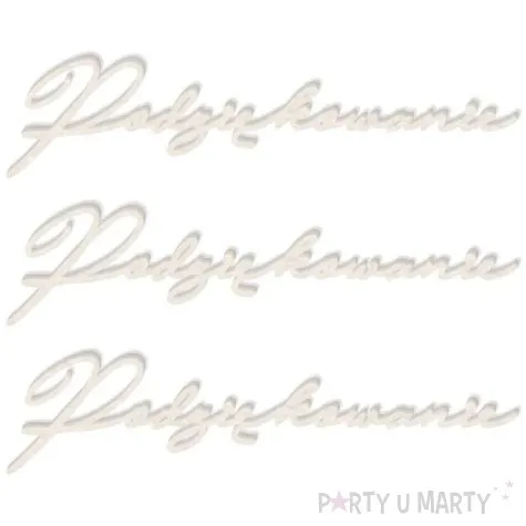 scrapki beermata napis podziekowanie 90x20 mm 3 szt