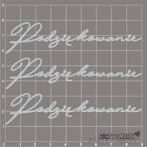 scrapki beermata napis podziekowanie 90x20 mm 3 szt