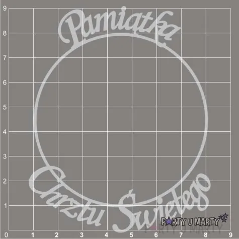 scrapki beermata napis ramka pamiatka chrztu swietego 73x92 mm