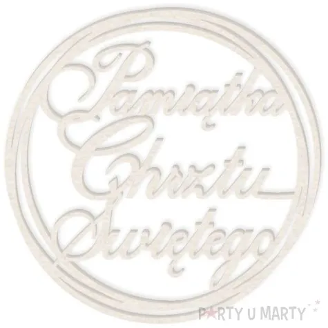 scrapki beermata napis ramka pamiatka chrztu swietego 90x90 mm