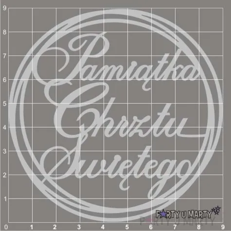 scrapki beermata napis ramka pamiatka chrztu swietego 90x90 mm