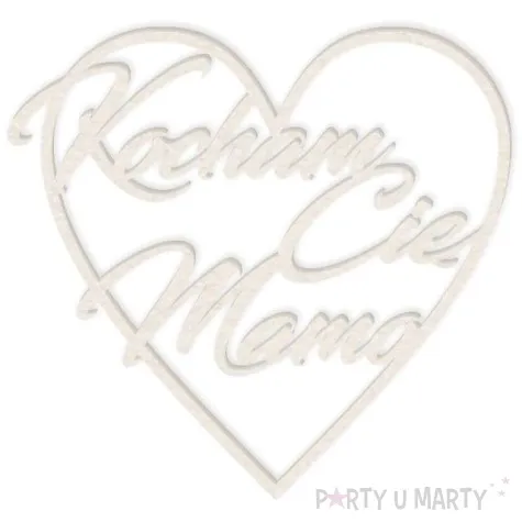 scrapki beermata napis serce kocham cie mamo 93x86 mm