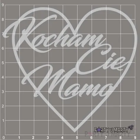 scrapki beermata napis serce kocham cie mamo 93x86 mm