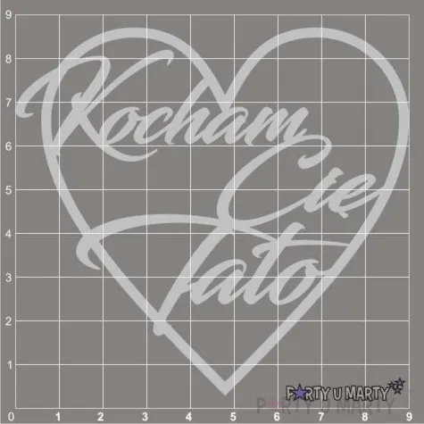 scrapki beermata napis serce kocham cie tato 90x84 mm