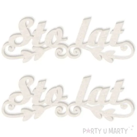 scrapki beermata napis sto lat deco 75x25 mm 2 szt