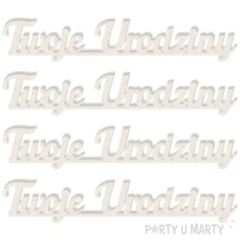 scrapki beermata napis twoje urodziny 90x15 mm 4 szt