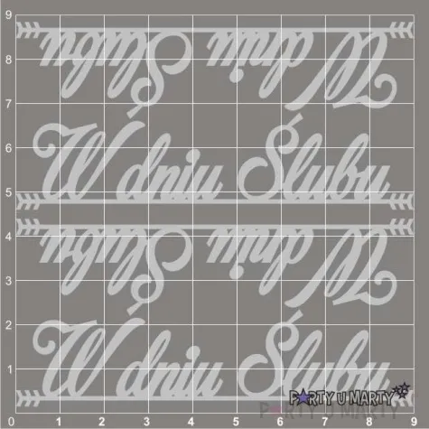 scrapki beermata napis w dniu slubu 90x21 mm 4 szt