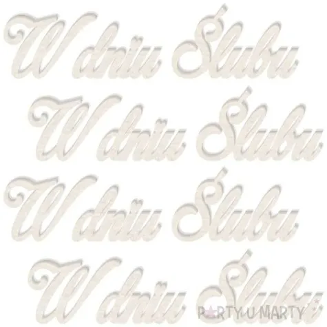 scrapki beermata napis w dniu slubu 90x22 mm 4 szt