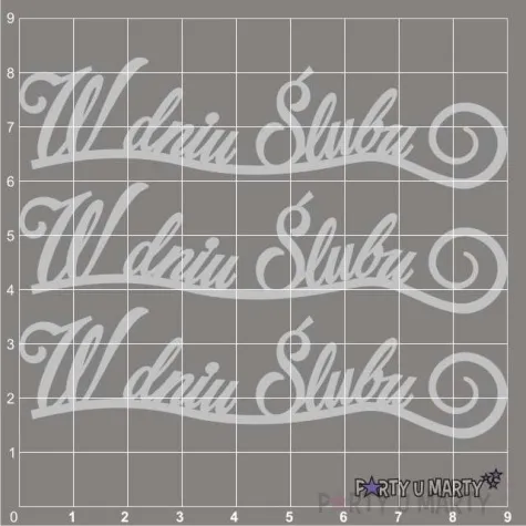 scrapki beermata napis w dniu slubu 90x24 mm 3 szt