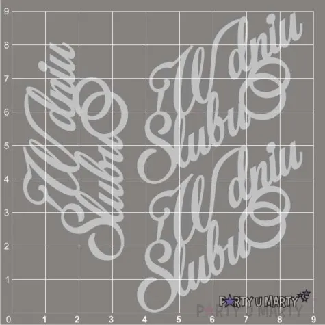 scrapki beermata napis w dniu slubu obraczki 65x31 mm 3 szt