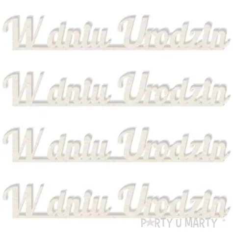 scrapki beermata napis w dniu urodzin 90x12 mm 4 szt