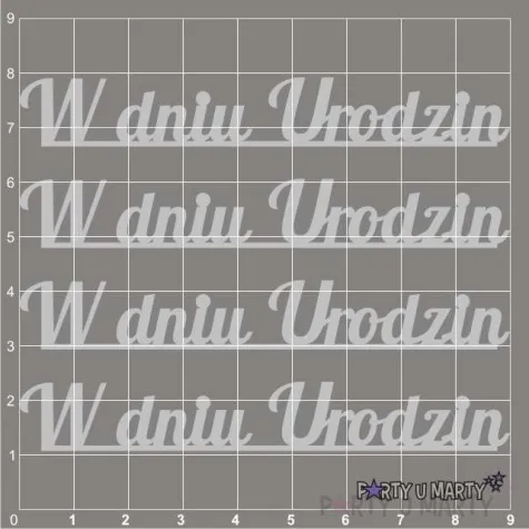 scrapki beermata napis w dniu urodzin 90x12 mm 4 szt