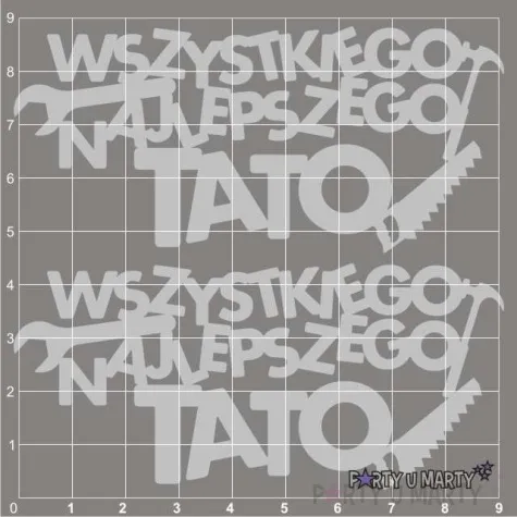 scrapki beermata napis wszystkiego najlepszego tato 92x42 mm 2 szt