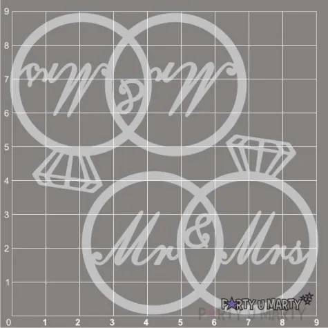 scrapki beermata obraczki mr mrs 70x53 mm 2 szt