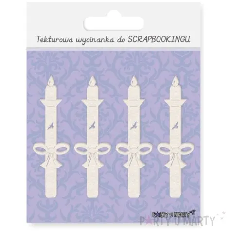 scrapki beermata swieca do chrztu 27x90 mm 4 szt