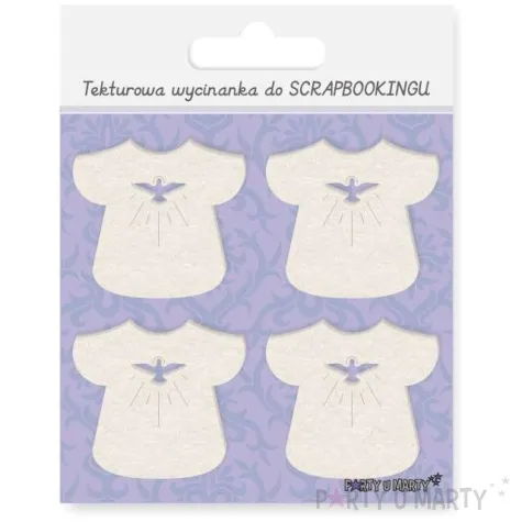 scrapki beermata szatka do chrztu z golebiem 73x40 mm 4 szt