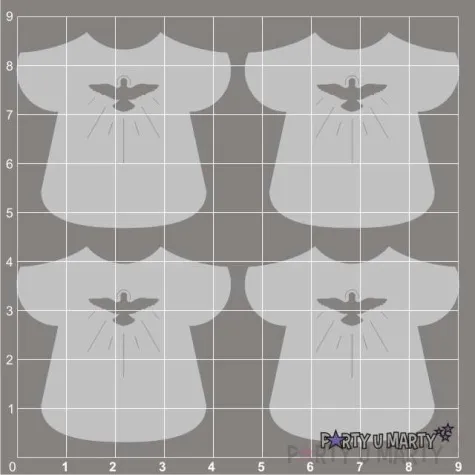 scrapki beermata szatka do chrztu z golebiem 73x40 mm 4 szt