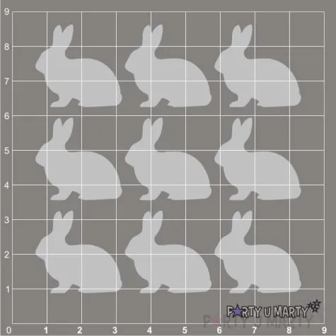 scrapki beermata zajaczki 25x23 mm 9 szt