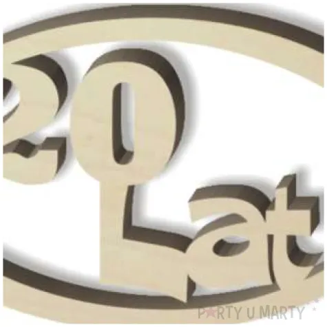 scrapki drewniane 20 lat oval 49 x 55 m