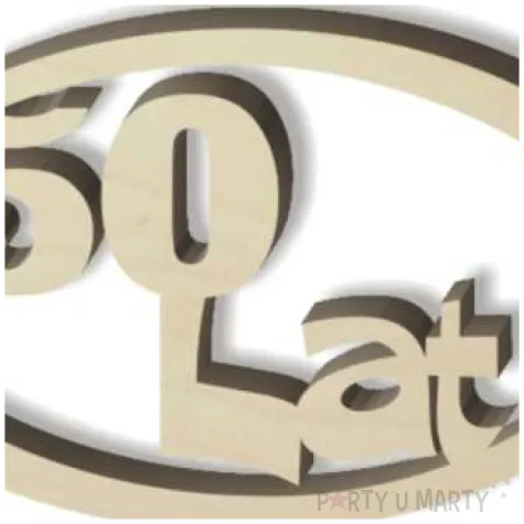 scrapki drewniane 50 lat oval 49 x 55 m