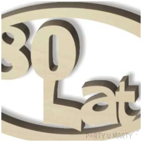 scrapki drewniane 80 lat oval 49 x 55 m