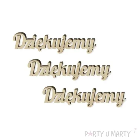 scrapki drewniane dziekujemy 90x22 mm 3 szt