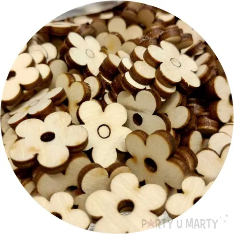 scrapki drewniane kwiatki 20 mm 3 mm 100 szt
