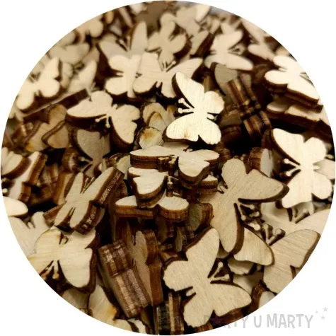 scrapki drewniane motylki 20 mm 3 mm 100 szt