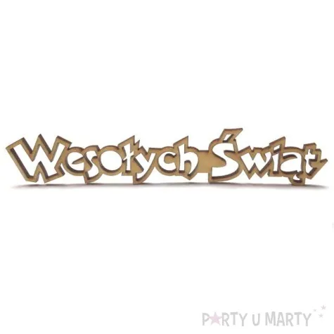 scrapki drewniane napis wesolych swiat baby 15 cm 10 szt