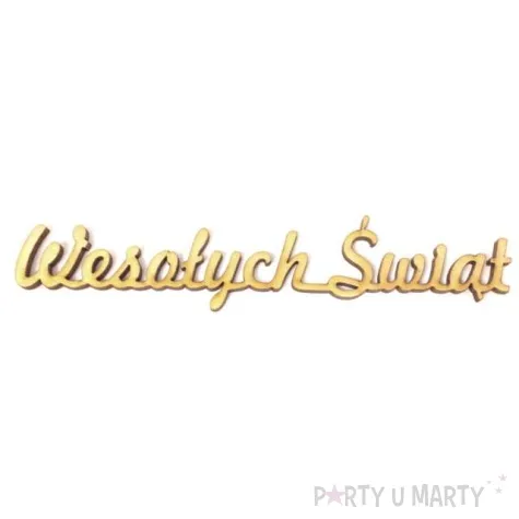 scrapki drewniane napis wesolych swiat snake 15 cm 10 szt