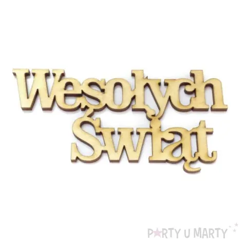 scrapki drewniane napis wesolych swiat szeryf 10 cm 1 szt