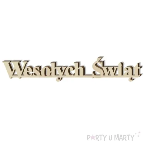 scrapki drewniane napis wesolych swiat timesik 14 cm 1 szt