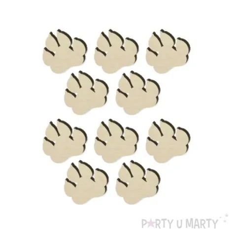 scrapki drewniane psie lapki 25 mm 10 szt