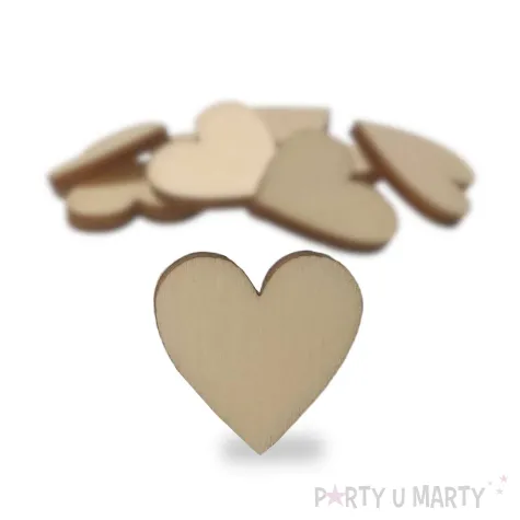 scrapki drewniane serca 20 mm 3 mm 10 szt