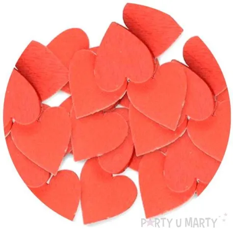 scrapki drewniane serca walentynkowe czerwone 30 szt